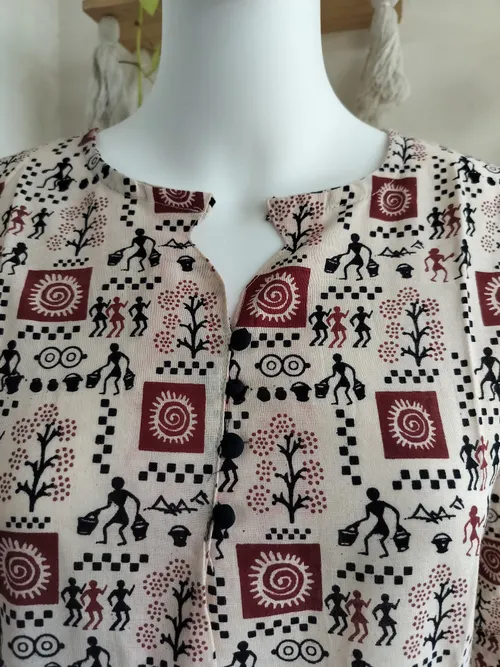 Warli Print Cotton Kurti 3